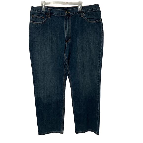 Carhartt HOLTER Jeans Blue Men's 40X30 Relaxed Fit Straight Leg Denim Work Wear - Picture 1 of 11